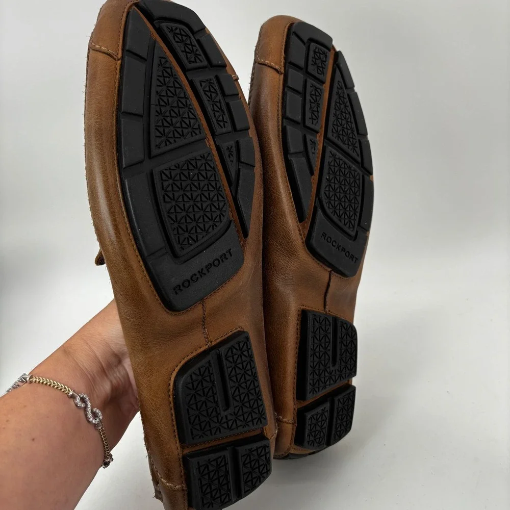 Rockport Mens Bennett Lane 3 Penny Loafer Brown Leather M76492 Size 12 M
